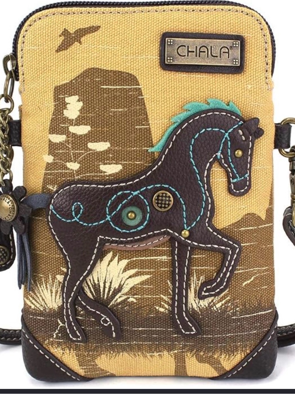 CHALA Canvas Crossbody Cell Phone Purse Horse
